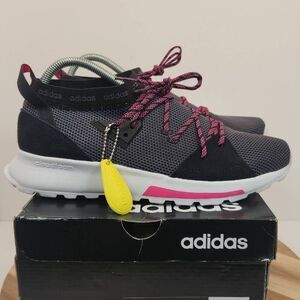 Adidas Womens Quesa Cloudfoam B96520 Black/Gray Running Shoes Sneakers Size 8